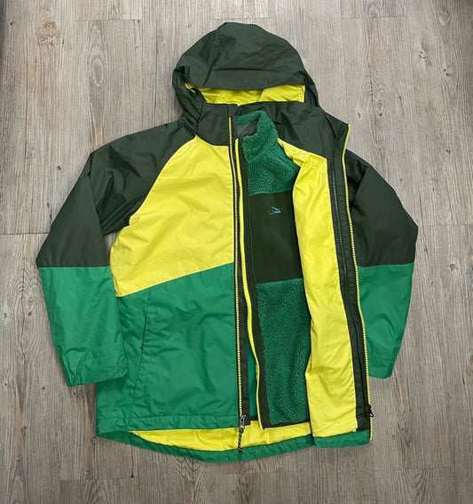 Green Yellow LLBean 2 In 1 Winter Jacket, 14-16Y
