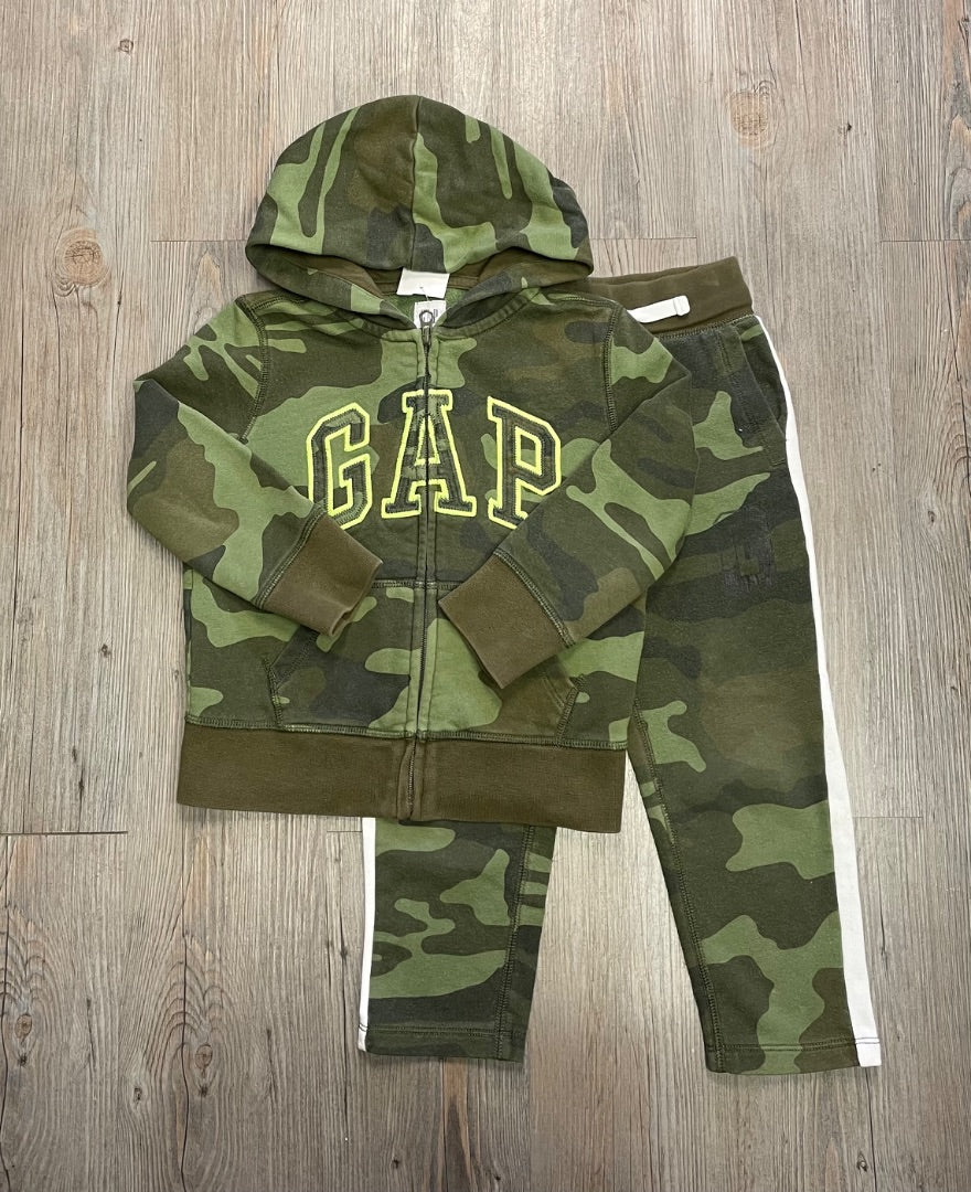 Camo Gap Hooded Sweat Set, 4-5Y