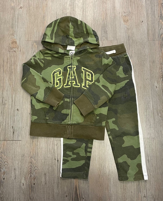 Camo Gap Hooded Sweat Set, 4-5Y