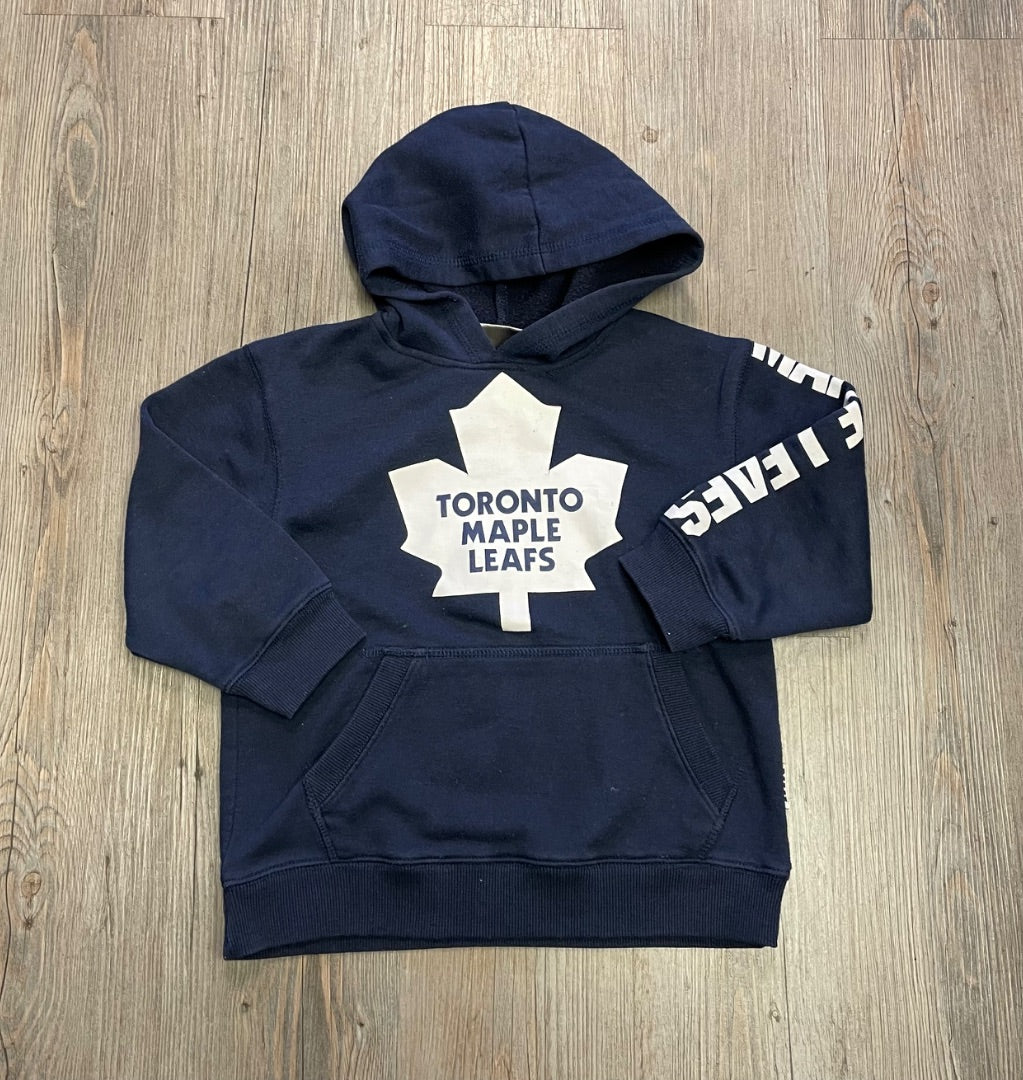 Navy  Pullover Hoodie Maple Leafs, 3-4Y