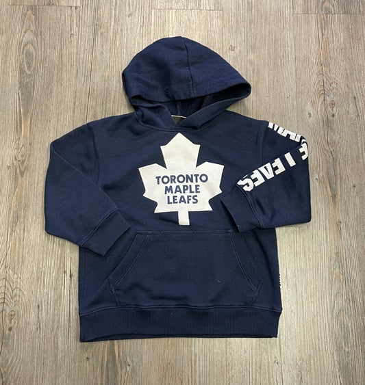 Navy  Pullover Hoodie Maple Leafs, 3-4Y