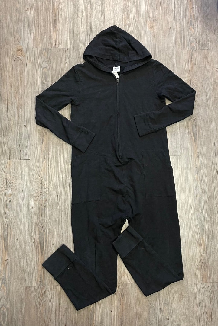 Black Smash+Tess Hooded Long Sleeve Romper, 12-13Y