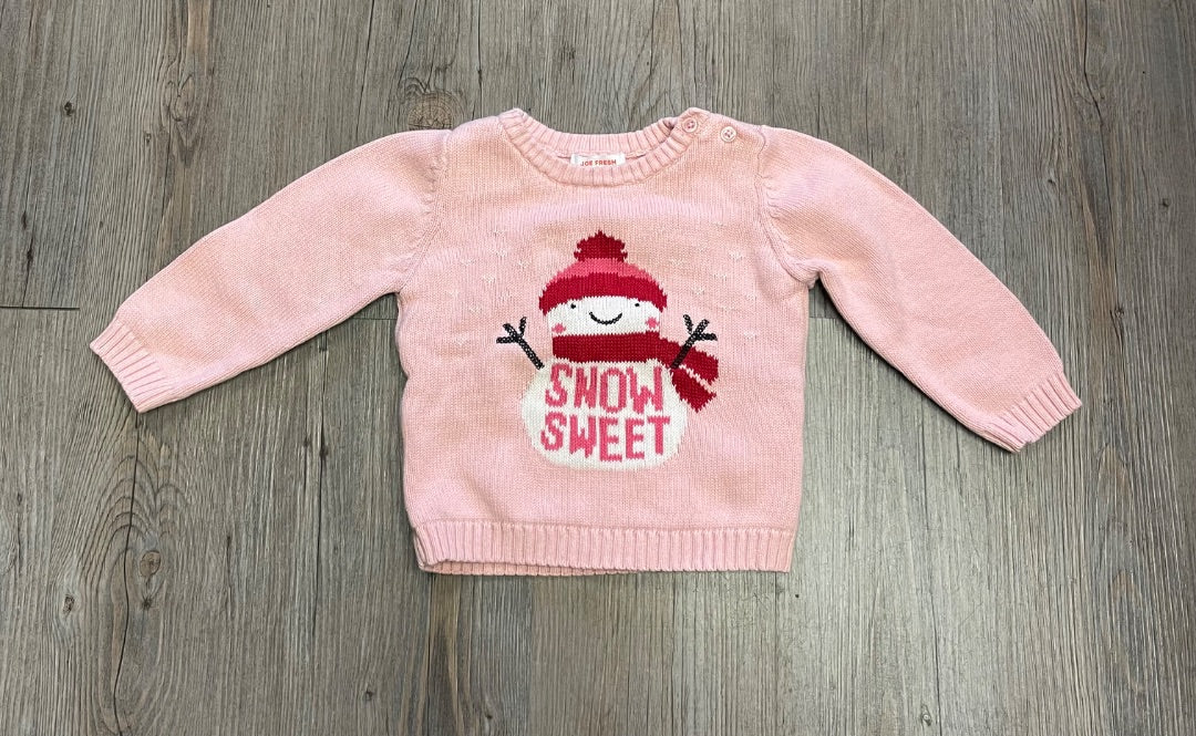 Pink Joe Fresh Knit Sweater, 12-18M