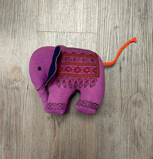 Purple  Stuff Toy Elephant, 7 inch