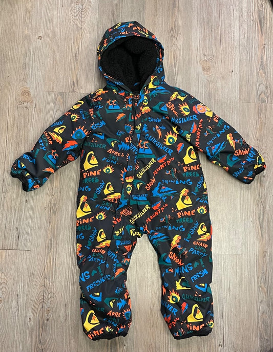 Multi Colour Quik Silver Sherpa lined bunting Suit, 12-18M
