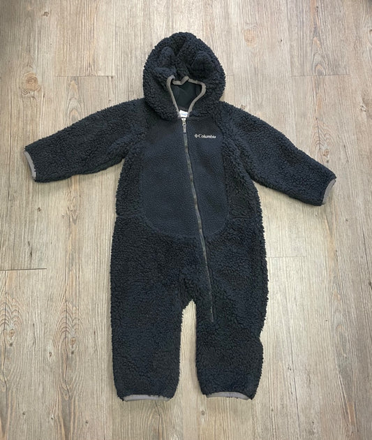 Black Columbia Fleece Bunting Suit, 12-18M