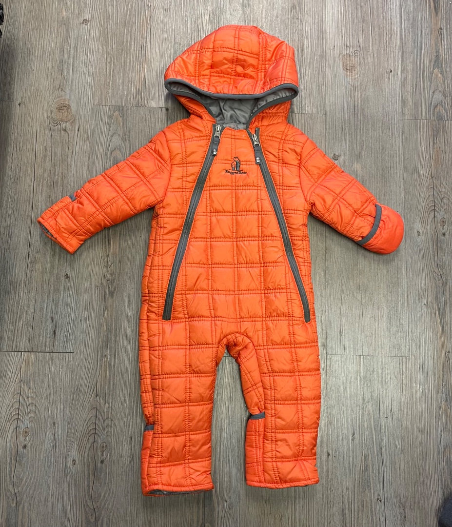 Orange Rugged Bear Snow Suit, 12M