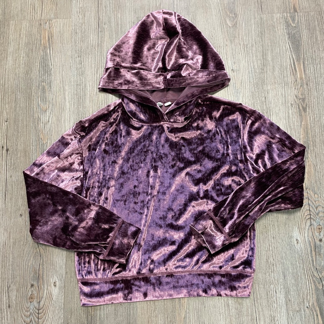 Plum Gap Pullover Velvet Hoodie, 10Y