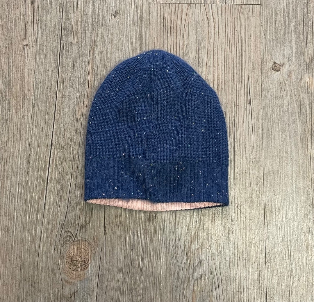 Navy,Pink Oshkosh Knit lined Beanie, 4-7Y