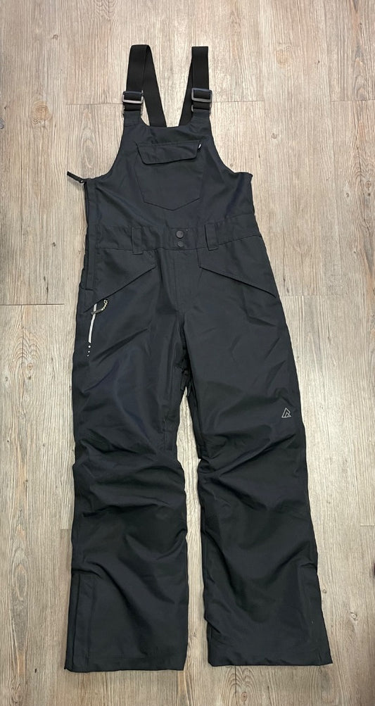 Black Ripzone Bib Snow Pants, 10-12Y