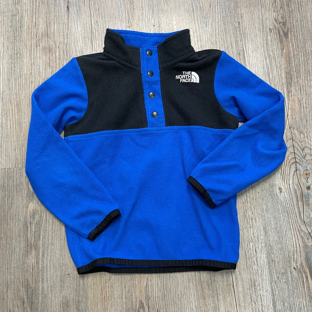 Blue North Face Fleece Quarter Snap, 4Y