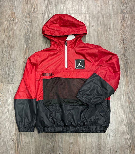 Red Jordan Fleecelined Pullover Hooded Jacket, 8-10Y