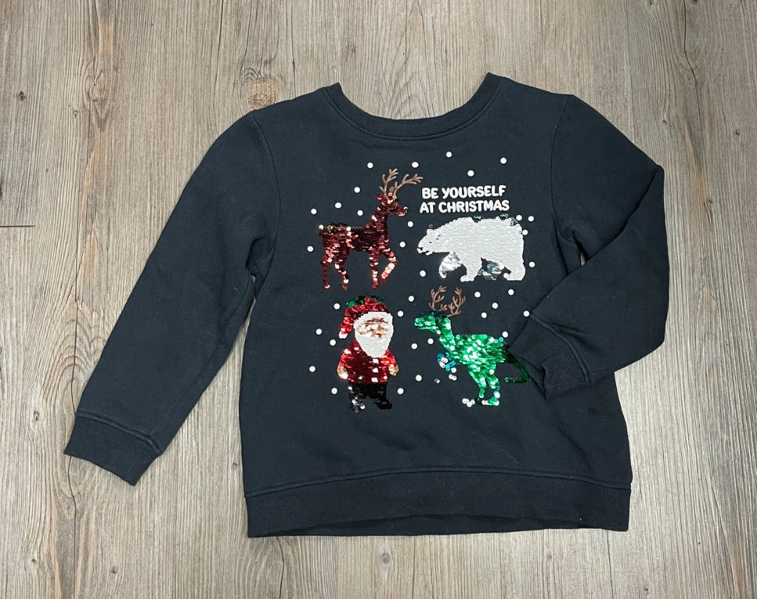 Multi Colour H&M Holiday Sweatshirt Sequins, 5-6Y