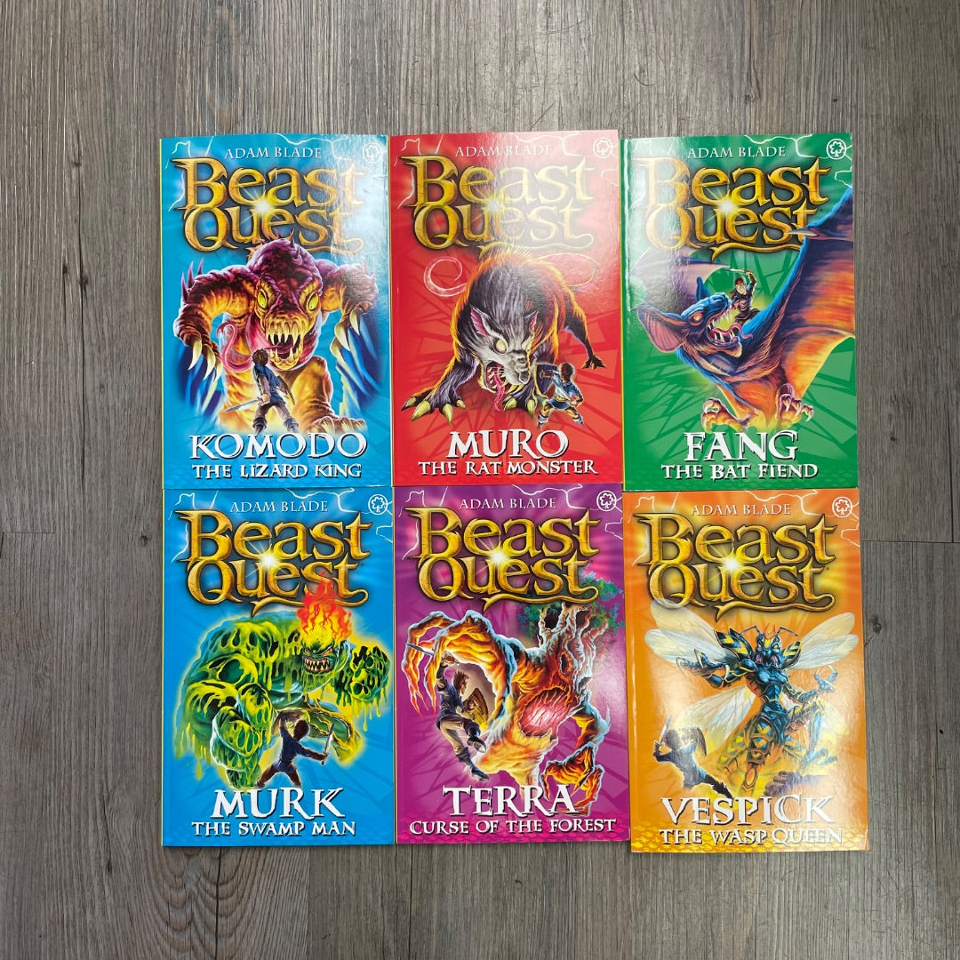 6 Books Adam Blade Beast Quest Series #6 The World of Chaos, Paperback