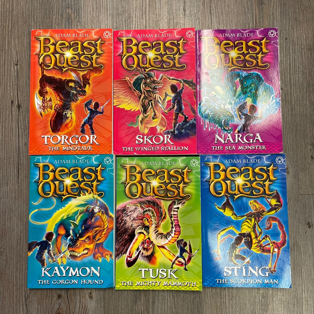 6 Books Adam Blade Beast Quest Series #3 The Dark Realm, Paperback