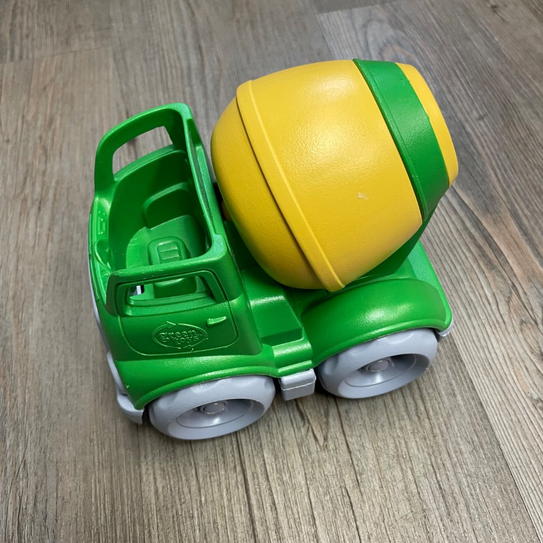Green Yellow Green Toys Cement Mixer Truck, Pre-owned