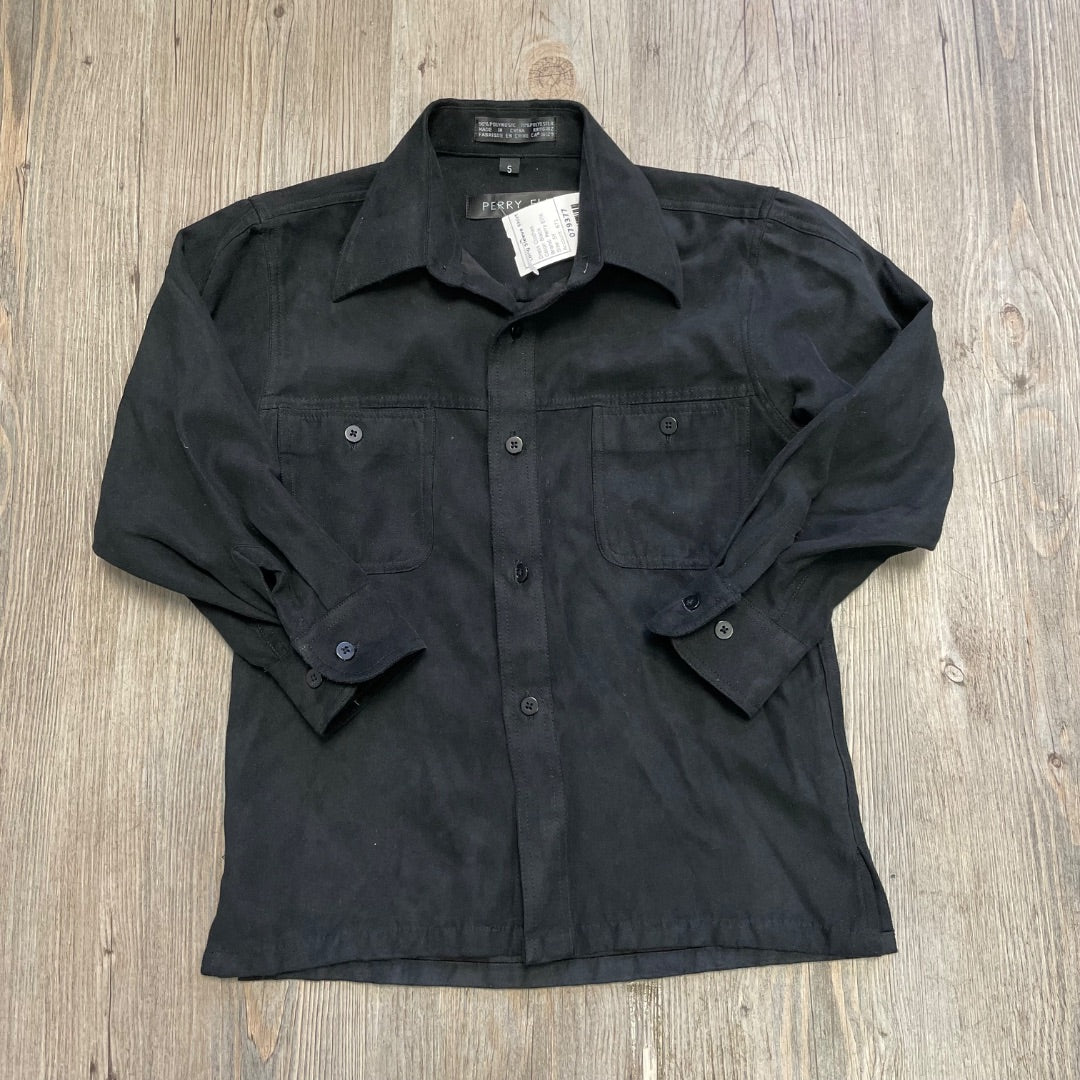 Black Perry Ellis Long Sleeve Shirt, 5Y