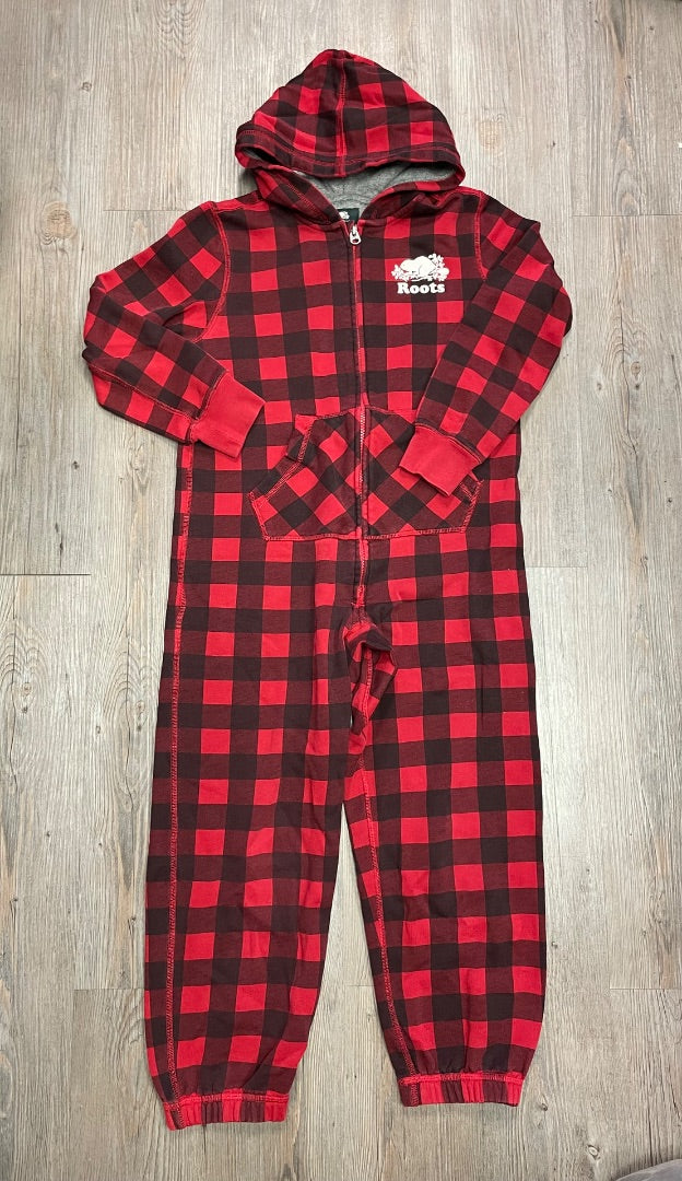 Bufallo Plaid Roots Hooded Zip Onesie, 9-10Y