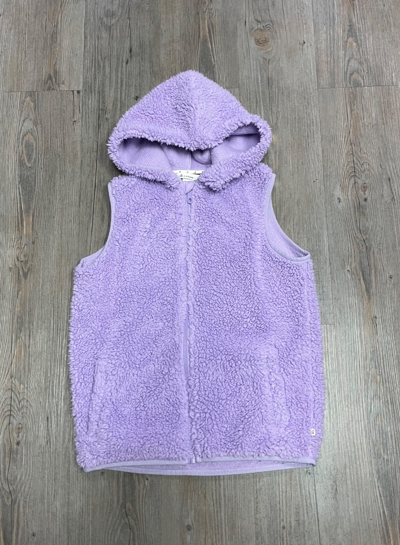 Lavender Ripzone Faux Fur Hooded Vest, 10-12Y