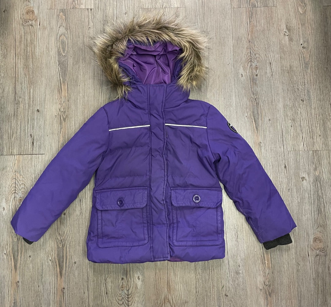Purple Eckored Winter Down Parka, 5-6Y