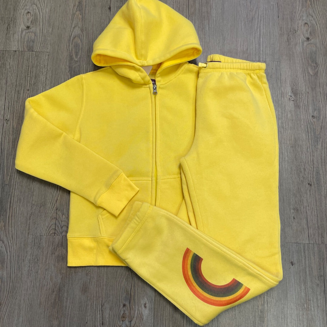 Yellow Sparkle By Stoopher 2PC Sweat Set, 12Y