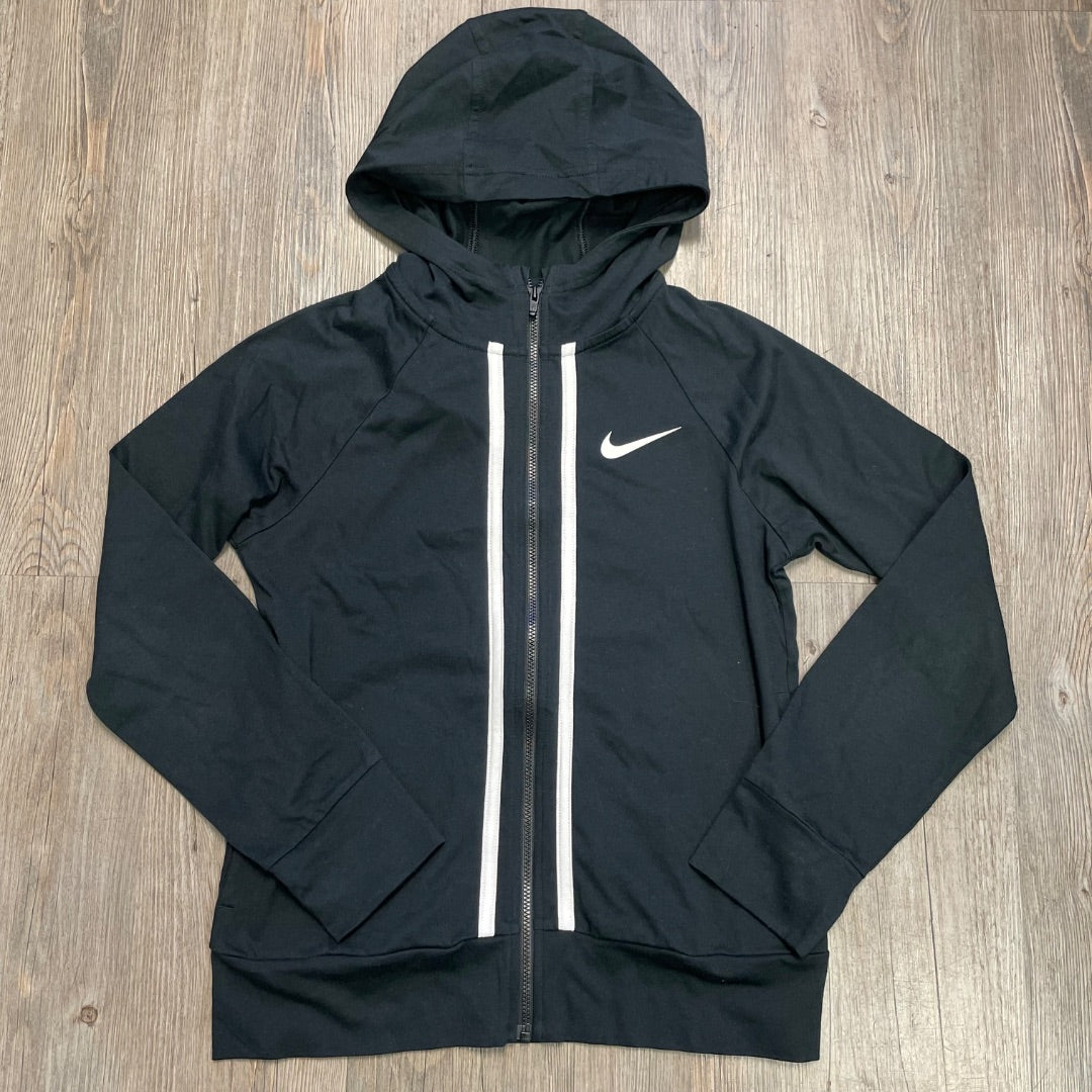 Black White Nike Zip Hoodie, 12Y