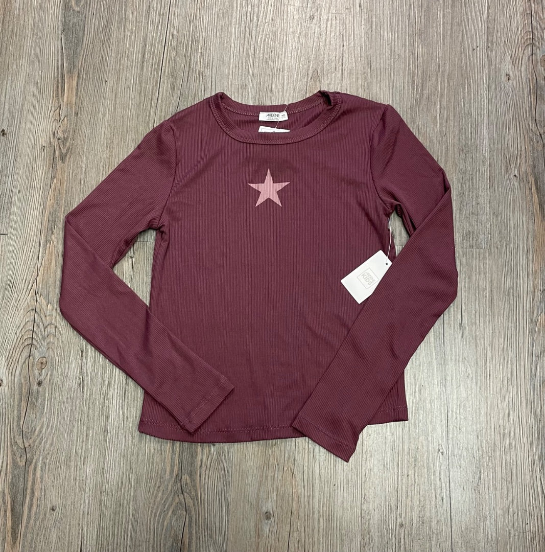 Plum Ardene long Sleeve Top, 9-10Y