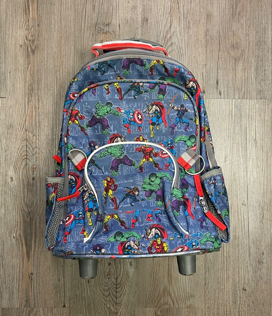 Navy Pottery Barn Rolling Marvel Super Heros Backpack, 6-8Y