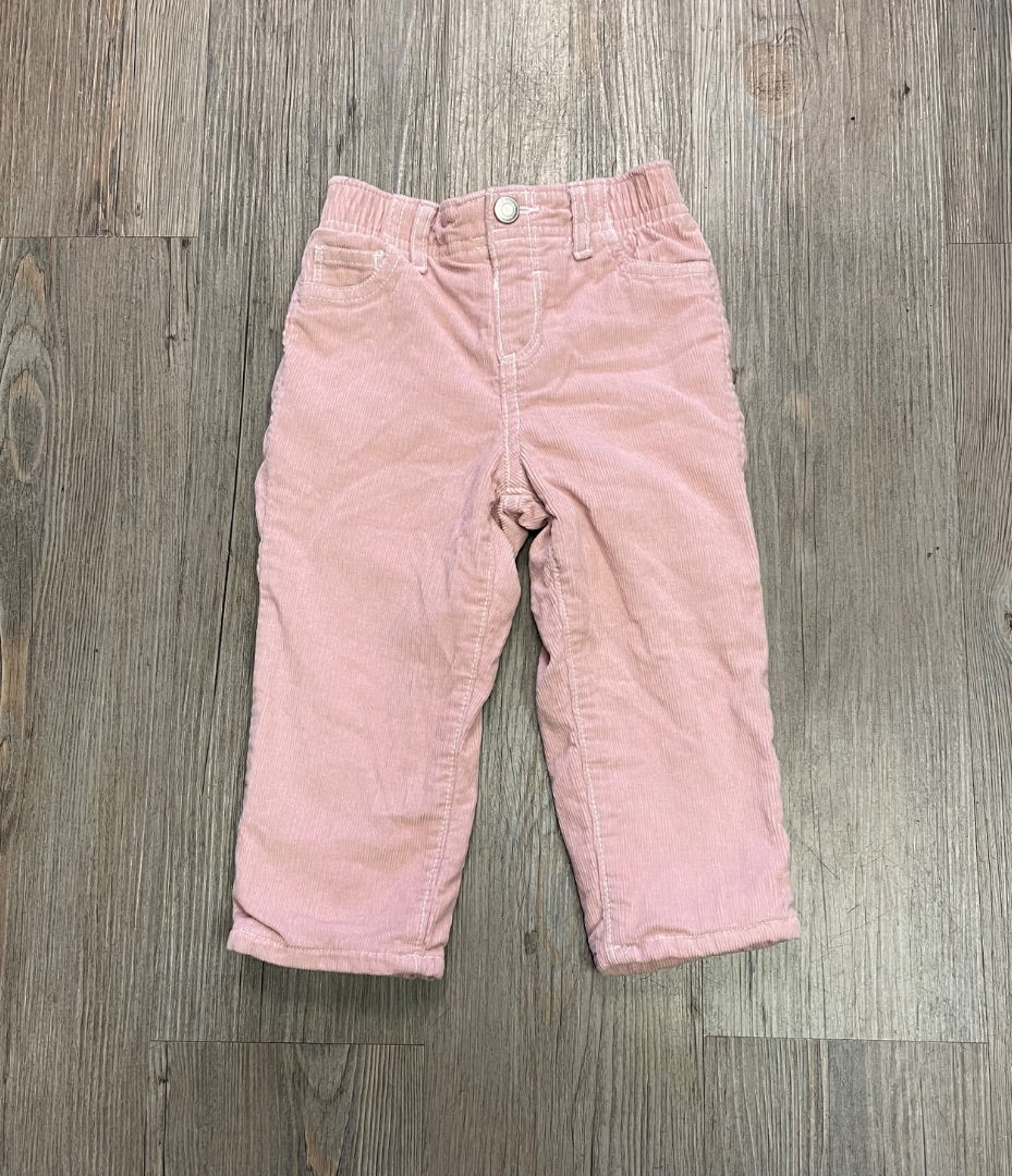 Pink Old Navy Lined Corduroy Pants, 18-24M