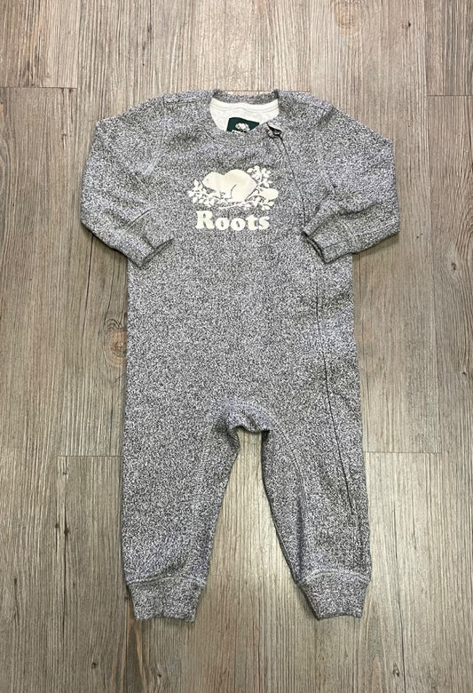 Salt & Pepper Roots Long Sleeve Romper, 12-18M