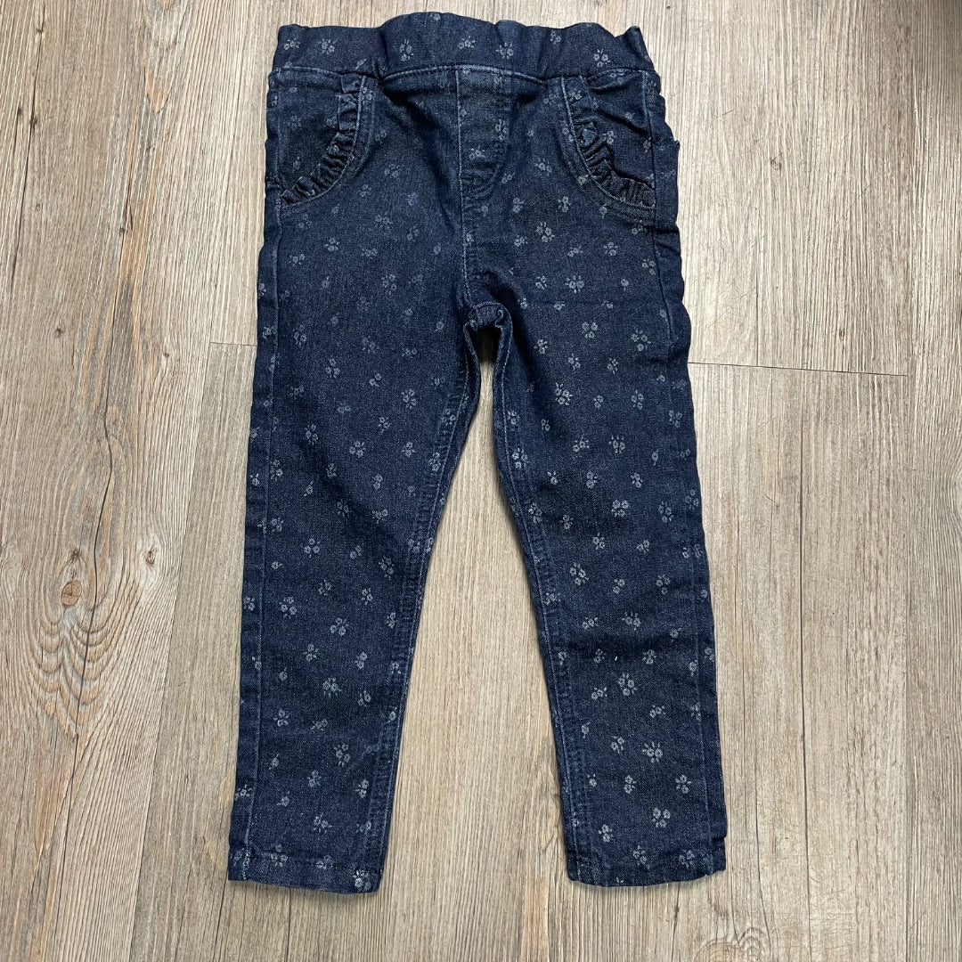 Blue Pique Nique Jegging, 4Y