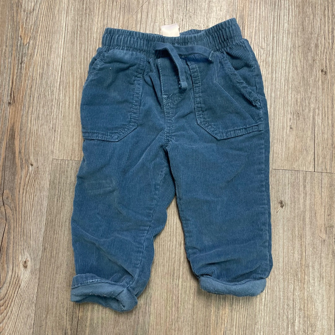 Blue Oshkosh Lined Corduroy Pants, 9M