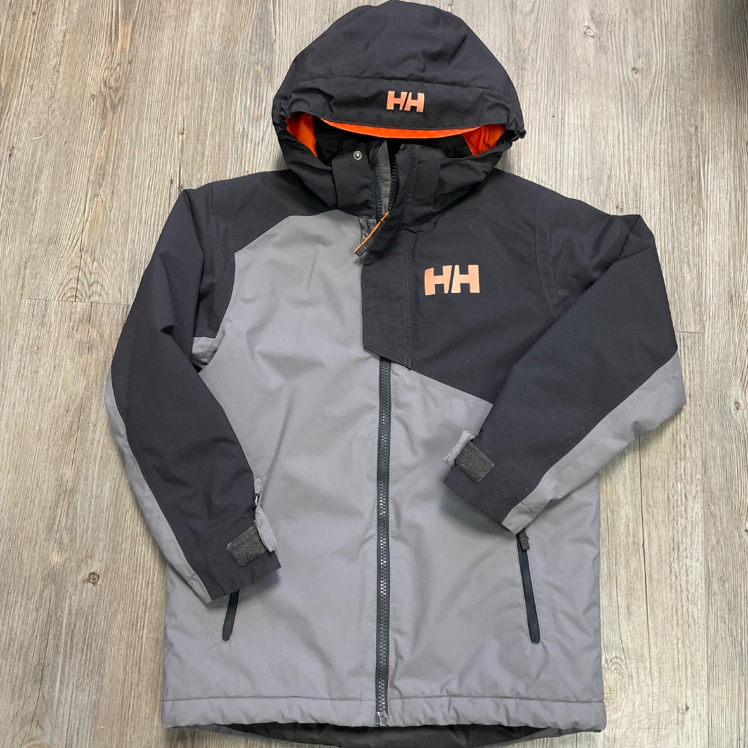 Grey/Charcoal Helly Hansen Orion Peak  Ski Jacket, 10Y