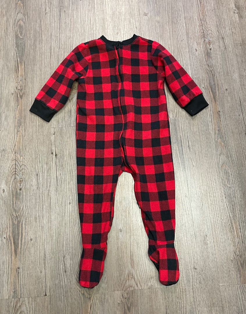 Bufallo Plaid Old Navy Fleece Pj Onesie, 18-24M