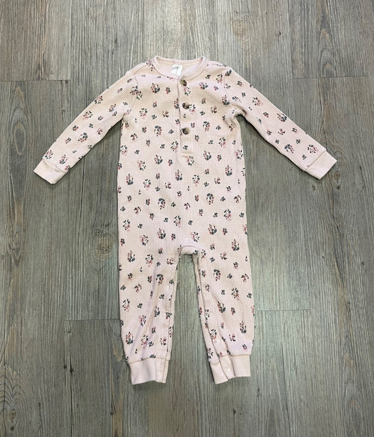 Floral Gerber PJ Onesie, 18M