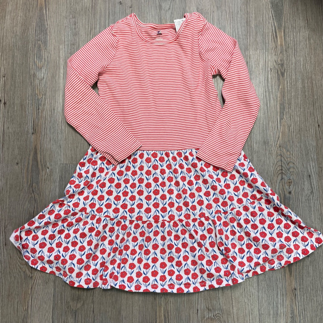 Floral Tea Long Sleeve Dress, 8Y
