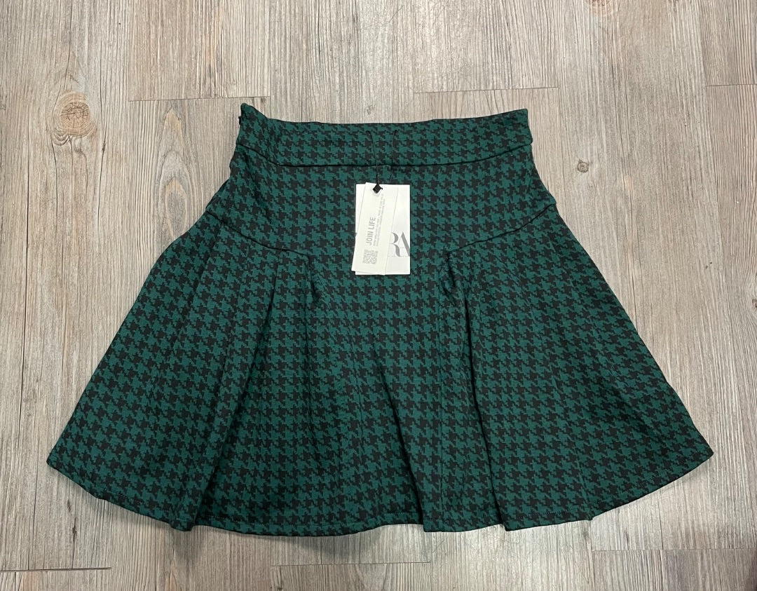 Green Zara Peated Skirt, 13-14Y