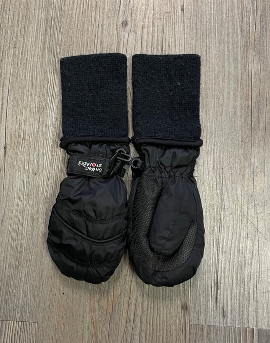 Black Snow Stoppers Winter Mitts, 1-3Y