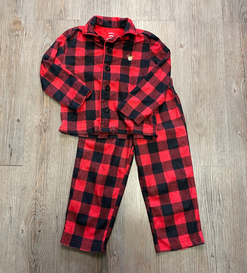 Bufallo Plaid Carters 2pc PJ Set, 3Y
