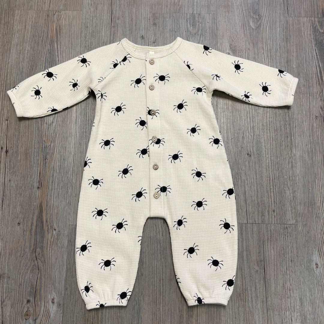 Pewter,  Quincy Mae Relaxed Fleece Jumpsuit, Halloween Things 3-6M