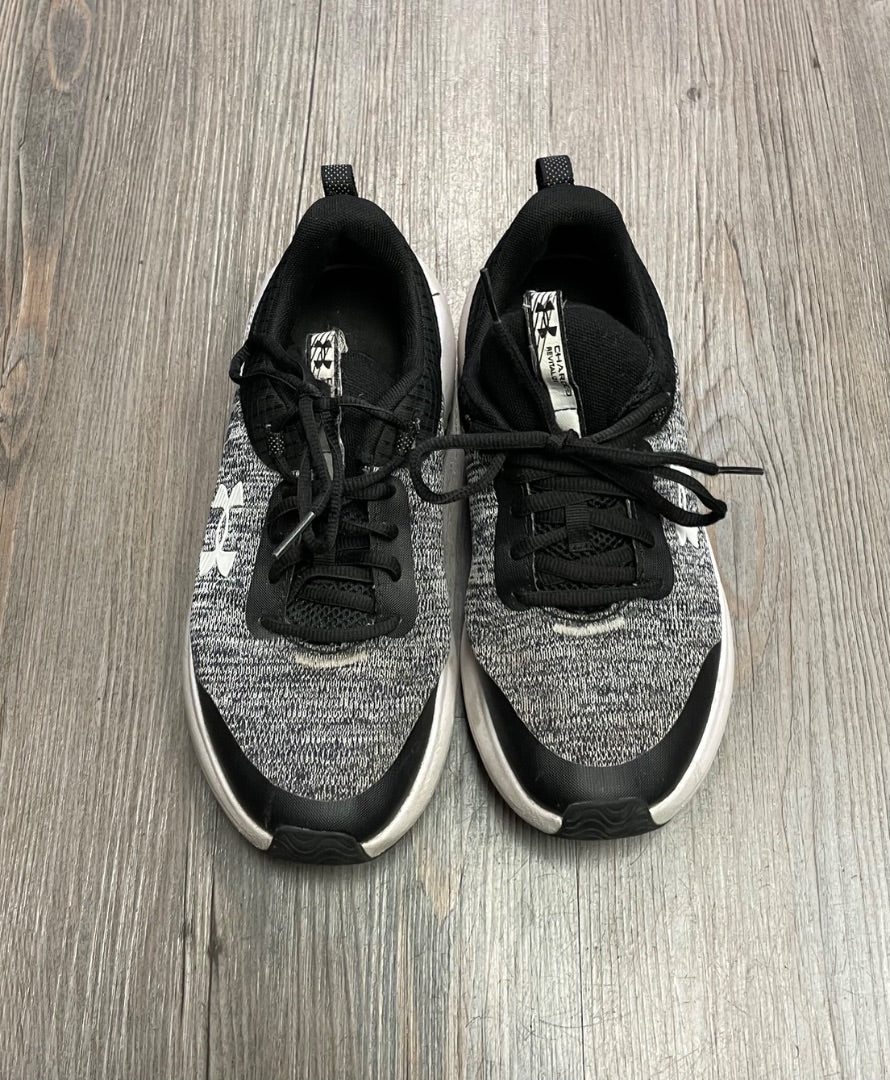 Grey,Black Under Armour Lace Up Shoes, 6Y