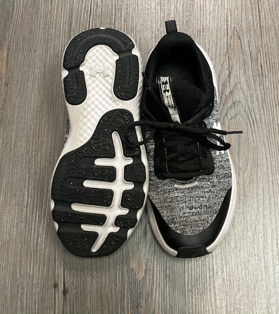 Grey,Black Under Armour Lace Up Shoes, 6Y