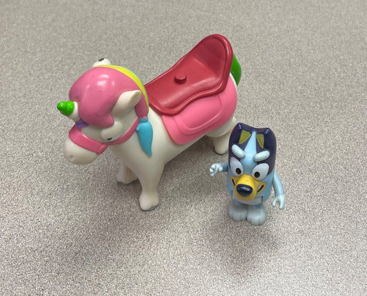 Multi Colour  Bluey & Unicorn Play Set