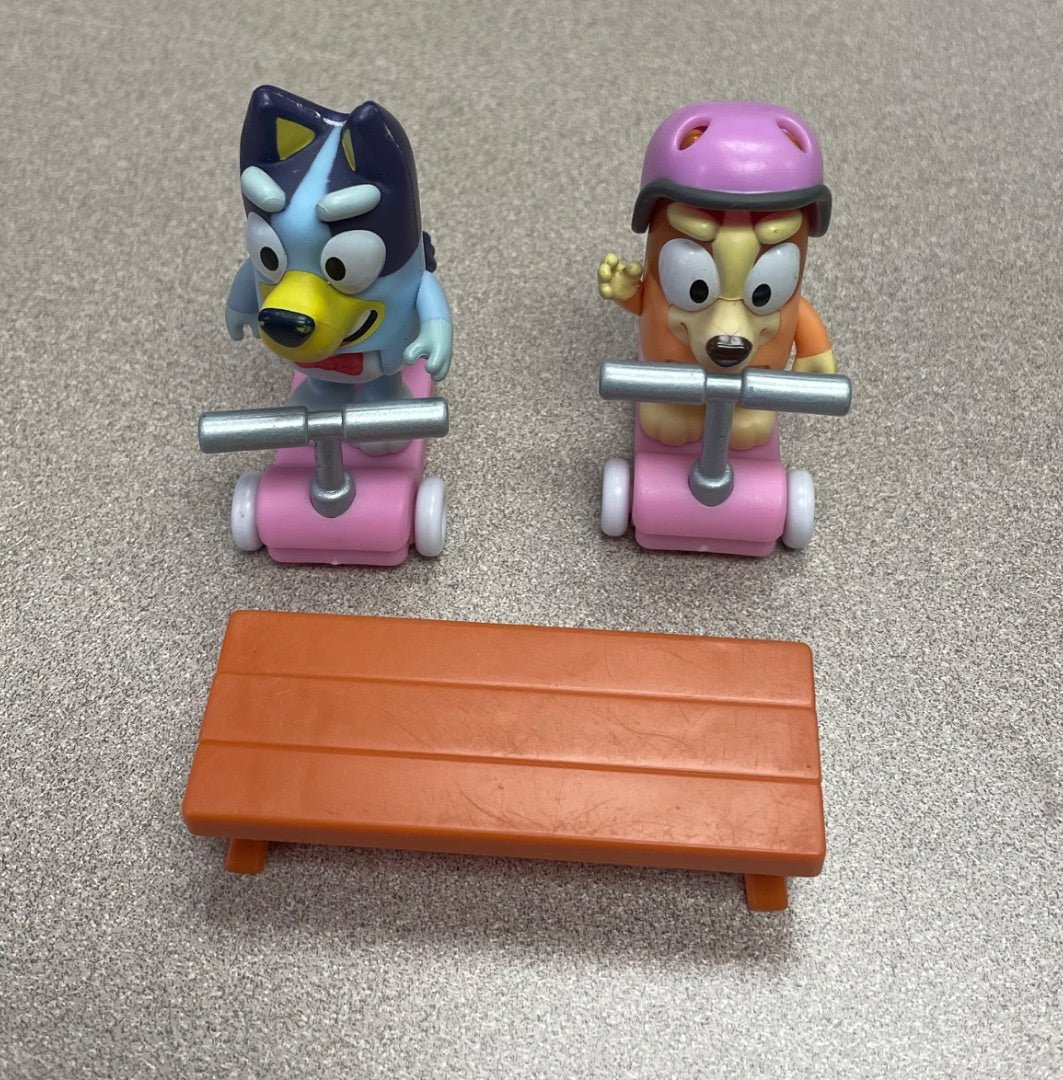 Multi Colour  Bluey +Scooters Set