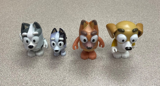 Multi Colour  Bluey Character 4PC
