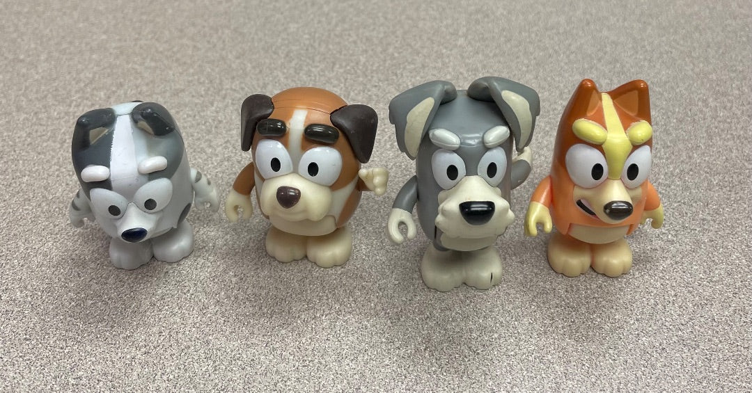 Multi Colour  Bluey Character 4PC