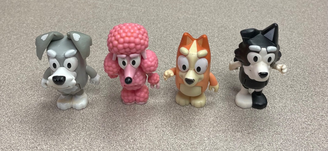Multi Colour  Bluey Character 4PC