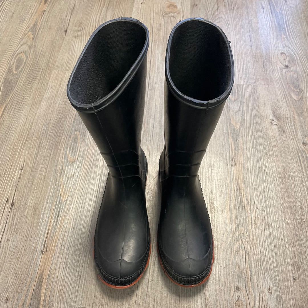 Black  Rain Boots, 3Y