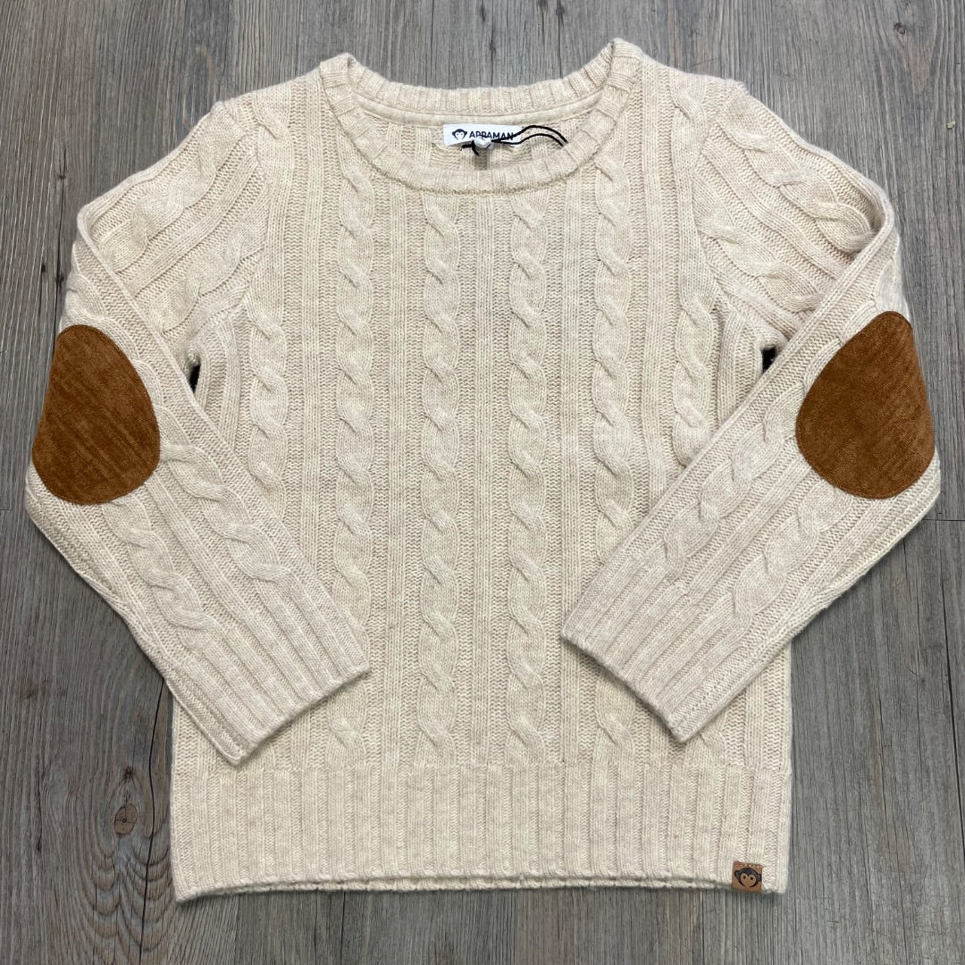 Beige Appaman Fisherman sweater, 6Y
