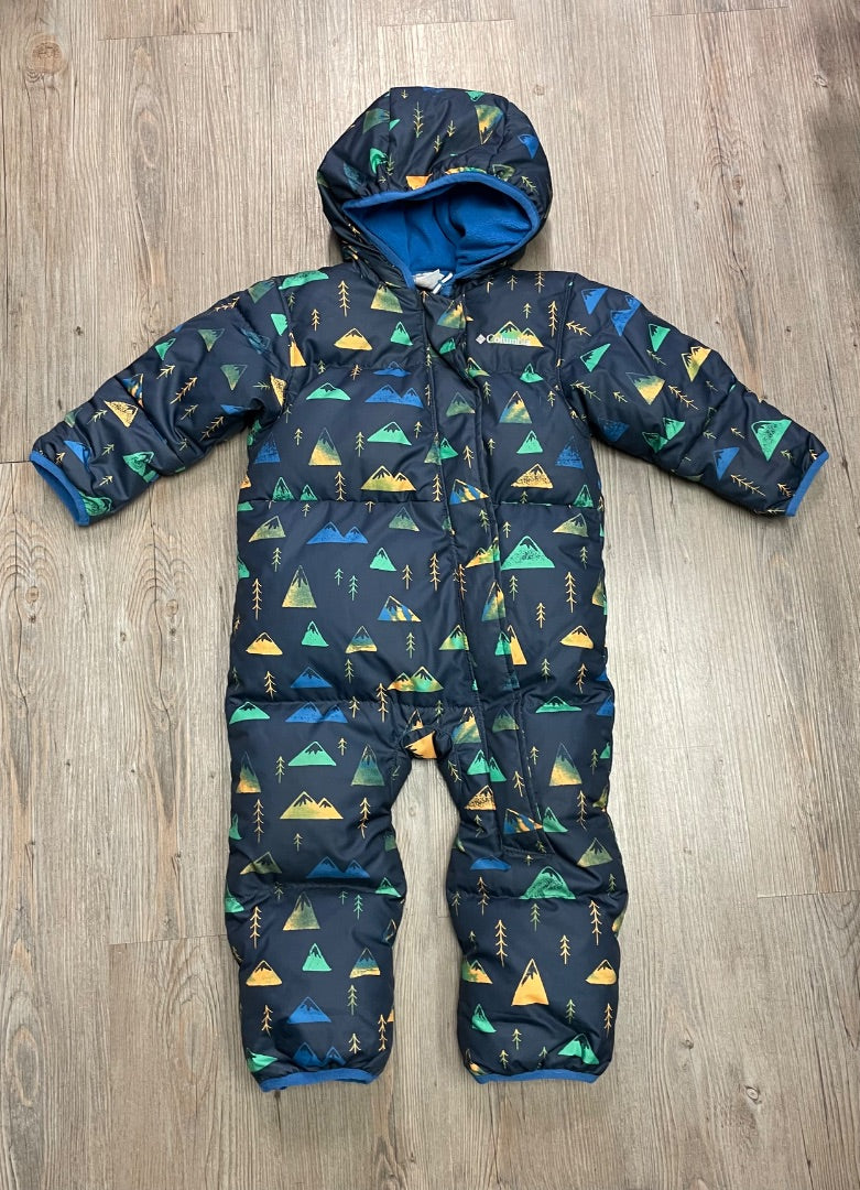 Navy Mountain & Trees Columbia Winter Snowsuit, 18-24M